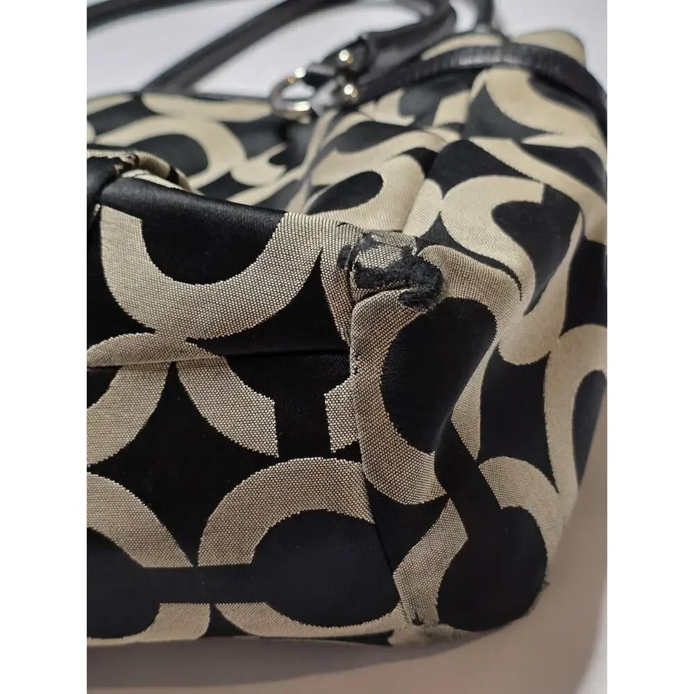 Coach Madison Signature C Sophia Satchel Bag J1220-22344 Black & GRAY